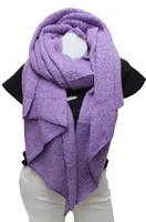 Glamexx24 Damen XXL Langen Schal leichte Kuschlige Scarf Halstuch warme Poncho und Oversized Schal Winterschal Herbstschal-Farbe: Lila