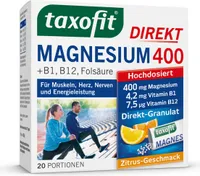 Taxofit | Horčík 400 +B1+B6+B12 + Kyselina listová 800 | 20 porcií