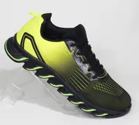 Leichte Herren Sneaker Damen Sport Schuhe Outdoor Jogging Laufschuhe RL335 Farbe: Schwarz Gruen EU-Schuhgröße: 45