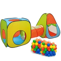 Tunnel Spielzelt Bällebad Kinderzelt Bälle Tasche Zelt mit Verschließbarer 
