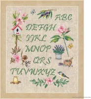 Auslaufmodell Vervaco Kreuzstichset "Gartenalphabet", Zählmuster