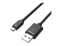 UNITEK Y-C435GBK, 3 m, USB A, Micro-USB B, USB 2.0, 480 Mbit/s, Schwarz