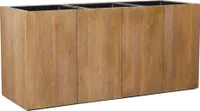 VIVANNO Pflanzkübel Pflanztrog Holz MAXI Braun 95x33x45 cm