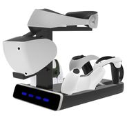 Ladestation mit PS VR2-Griff und Displaybeleuchtung kann aufbewahrt werden