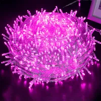 30M 300LEDs, 8 Lichtmodi, IP44 Wasserdichte LED Weihnachten Lichterkette, Außen Garten Streifen Licht, Innendeko Licht, Party Beleuchtung, Rosa