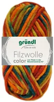 Gründl Filzwolle color, 50 Gramm,100 % Schurwolle, Filzen in der Waschmaschine konfetti (36)