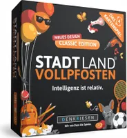 Stadt Land Vollpfosten® Classic Edition – "Intelligenz ist relativ." | Das Kartenspiel