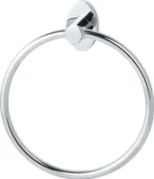 Fackelmann Handtuchring TARIS, verchromter Handtuchhalter, Handtuchstange (Farbe: Silber)