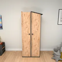 Skye Decor, Valerin, Kleiderschrank, Atlantische Kiefer, 100 % MELAMINBESCHICHTETE SPANPLATTEN, 72 x 45,3 x 179,8 cm