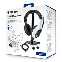 BigBen Essential Zubehör-Set für PS5 5in1 Headset-Ständer Schwenkbares Mikrofon