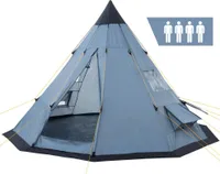 CampFeuer Tipi Zelt Spirit für 4 Personen | Grau | 3000 mm Wassersäule