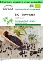 SAFLAX Garden to go - BIO - čierny kmín - Nigella sativa - 300 Semená - S črepníkom, klimatickým vekom a pestovateľským substrátom