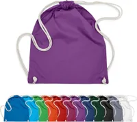 Baumwoll Turnbeutel 37x46 Sportbeutel Zuziehbeutel Gym Sack Schuhbeutel Rucksack, in Farbe: Lila