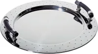 Alessi Tablett rund mit Griffen