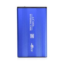 Metall USB 2.0 HDD SSD 2,5 Zoll SATA EXTERNAL Mobile Festplatten -Laufwerksbox-Blau-Größen: USB2.0