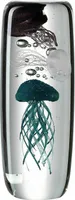 Leonardo Oceano Deko-Objekt aus transparentem Glas, handgefertigte, maritime Glasdeko mit Quallen-Motiv, handgefertigtes Unikat, leuchtet im Dunkeln, Höhe: 19 cm, 018685