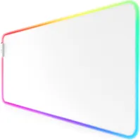 Titanwolf RGB Gaming Mauspad, Mousepad XL 800 x 300mm verbessert Präzision & Geschwindigkeit, weiß