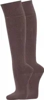 FussFreunde 4 Paar Kniestrümpfe für Damen und Herren, Dunkelbraun, Größe 39-42