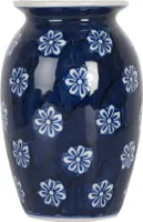 Clayre &amp; Eef 6CE2085 Váza modro-bílá Ø 10x15 cm