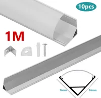 SWANEW 10x1m LED hliníkový profil LED Bar vnútorné Alu Rail modely, V-tvar