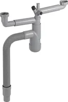 PREVEX Flexloc Siphon 1 1/2" mit 2 Anschlüssen für Küchenspülen/Becken Recyclet