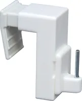 10x Fensterhaken Dekohaken Fensterclip für Fensterdekorationen und Gardinenstangen, Weiß - Fensterdicke/Rahmenstärke: 10 - 24 mm, universal