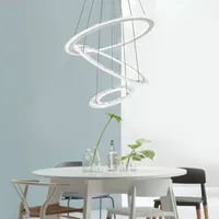 XMTECH LED Pendelleuchte Einfache Schlafzimmer Deckenleuchte 128W Kaltweiß Hängeleuchte Acryl Pendellampe Küche Esstisch Wohnzimmer Kronleuchter Höhenverstellbar