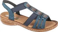 Rieker Sandals 628G7-14, Sandalen, Damen, Blau