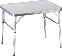 Stół kempingowy Camp Active - Składany - Lekki - Regulowana wysokość od 25 do 59 cm - Blat 75 x 55 cm - Aluminium/MDF - Biały