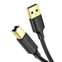 UGREEN US135 USB 2.0 A-B kabel tiskárny pozlacený 1 m (černý)