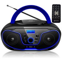 Cyberlux CD-Player Stereoanlage Tragbares Kinder Radio Boombox Blau