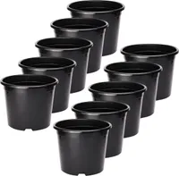 Garronda Blumentopf GD-0025 (10 Stück - Schwarz, ⌀ 35cm H=29cm)