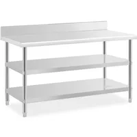 Pracovní stůl Royal Catering z nerezové oceli - ECO - 150 x 70 cm - 226 kg - Mezipatro -