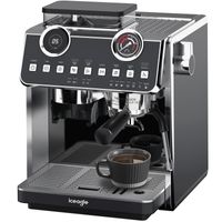 Espressomaschine EM653 Siebträgermaschine mit Milchaufschäumer, Korbfilter, 2200W, mit Thermokanne, 20 Bar