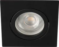Kanlux DALLA Schwarze Quadratische Deckenleuchte, Aluminium, GU10, Dimmbar, IP20