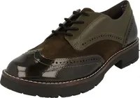Jana Vegan Damen Schuhe Brogue Halbschuhe H-Weite 8-23770-43 Olive