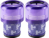 Hepa Filter für Dyson V12 Detect Slim Absolute Ultra Slim Staubsauger, extra waschbar, 2er Pack Ersatz V12 Filter Kit für Dyson Ultra Slim Staubsauger