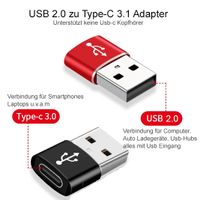 USB-A auf  USB-C Adapter 3.0 OTG Stecker Laptop Smartphone Konverter Buchse Laden Daten  pink