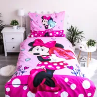 Disney Minnie Maus Wende Bettwäsche Kopfkissen Bettdecke Micky für 135x200 cm