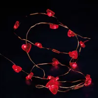 Lichterkette LED Motiv Herz Love 20 LEDs Deko Beleuchtung Party Batterie Licht
