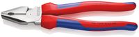 KNIPEX 02 05 225 Kraft-Kombizange mit Mehrkomponenten-Hüllen verchromt 225 mm