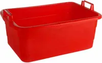 Wanne eckig 50 cm/26 l rot hochstehende Griffe