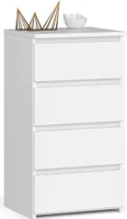 Komoda AKORD CL4 Biała 40 cm 4 szuflady kolor Biały mat 40x35x74 cm