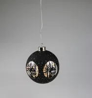 LED Kugel schwarz Haus Timer 10cm