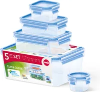 emsa Frischhaltedose CLIP & CLOSE, 5er Set, 0,25 - 2,3 Liter