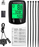 Kabelgebundener Fahrradcomputer, LED-Digital-Fahrrad-Tachometer, Kilometerzaehler, Touchscreen-Fahrradcomputer, wasserdicht, mit Hintergrundbeleuchtung fuer Mountainbike, Rennrad