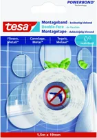 tesa Montageband 1,5 m x 19 mm, weiß