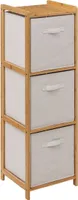 5 five simply smart - Regal "tidy box" mit 3 körben aus braunem bambus