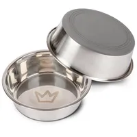 RUDELKÖNIG Hundenapf 1750ml – 2er Set Edelstahl Futternäpfe, rutschfest & spülmaschinenfest