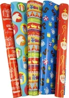 Sinterklaas-Geschenkpapier – 5 Stück 300 x 70 cm.